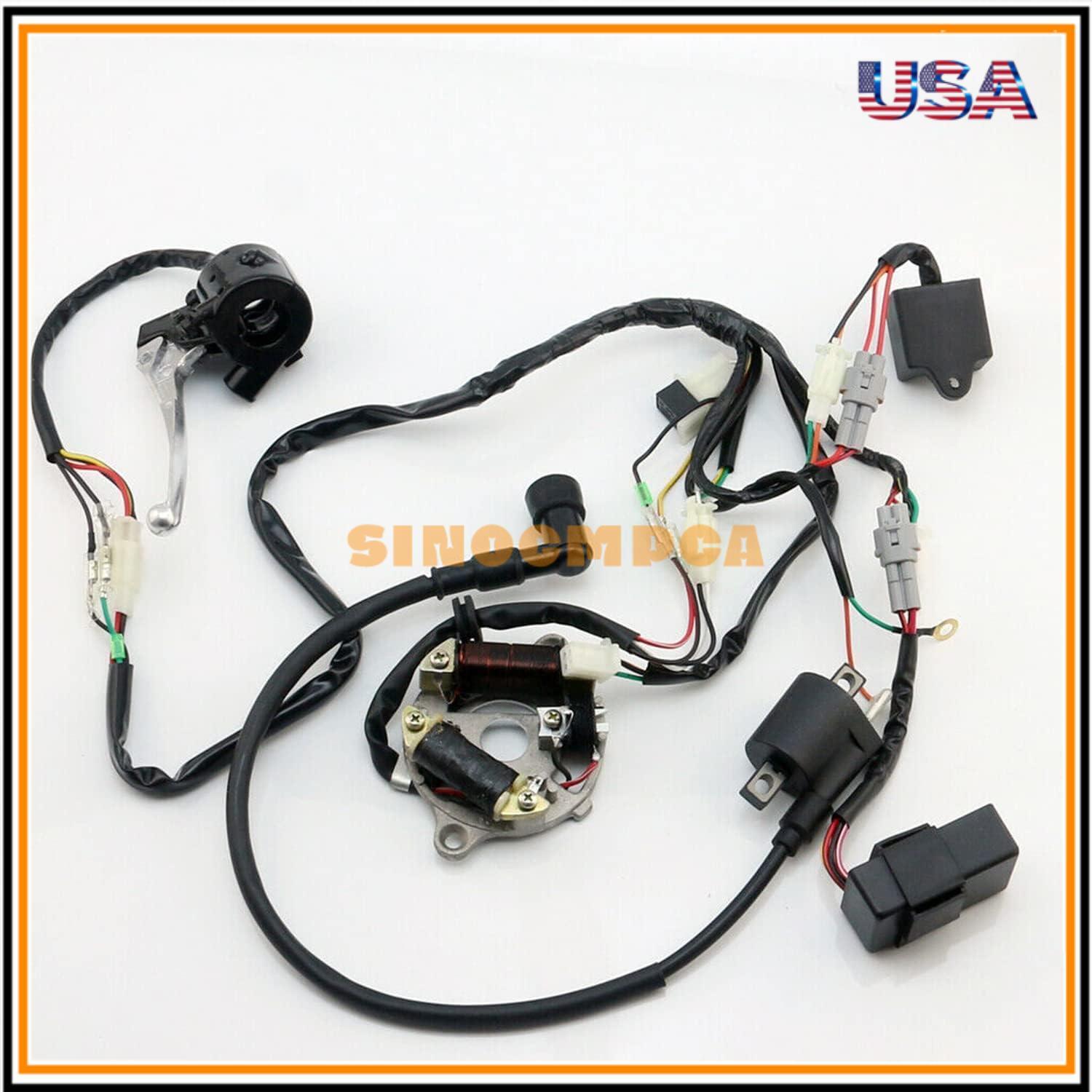Wiring Harness IGNITION CDI CONTROL UNIT COIL SWITCH For YAMAHA PW50 PY50