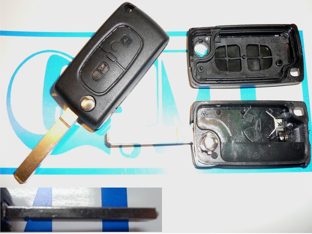 Shell Cover Key Remote Control 2 Buttons Citroen C3 C4 C8 Other - Replacement