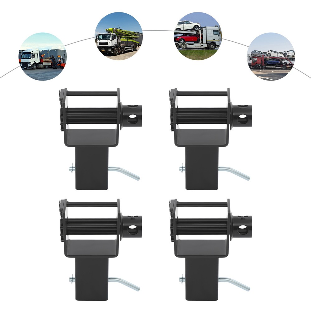 4 Pack Flatbed Winch Tie Down Trailer Stake Pocket Winch Flatbed Utility Set