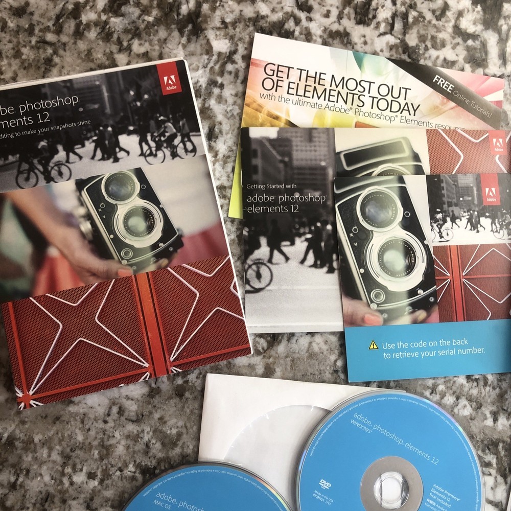 Photoshop Elements 12 Mac PC Windows Software w/ Serial Number