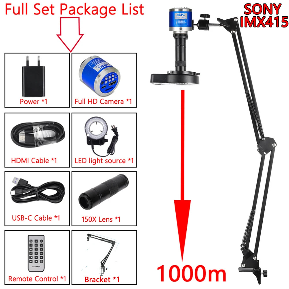4K Digital Microscope For Soldering,48MP Type-C HD Sensor Electronic Microscope