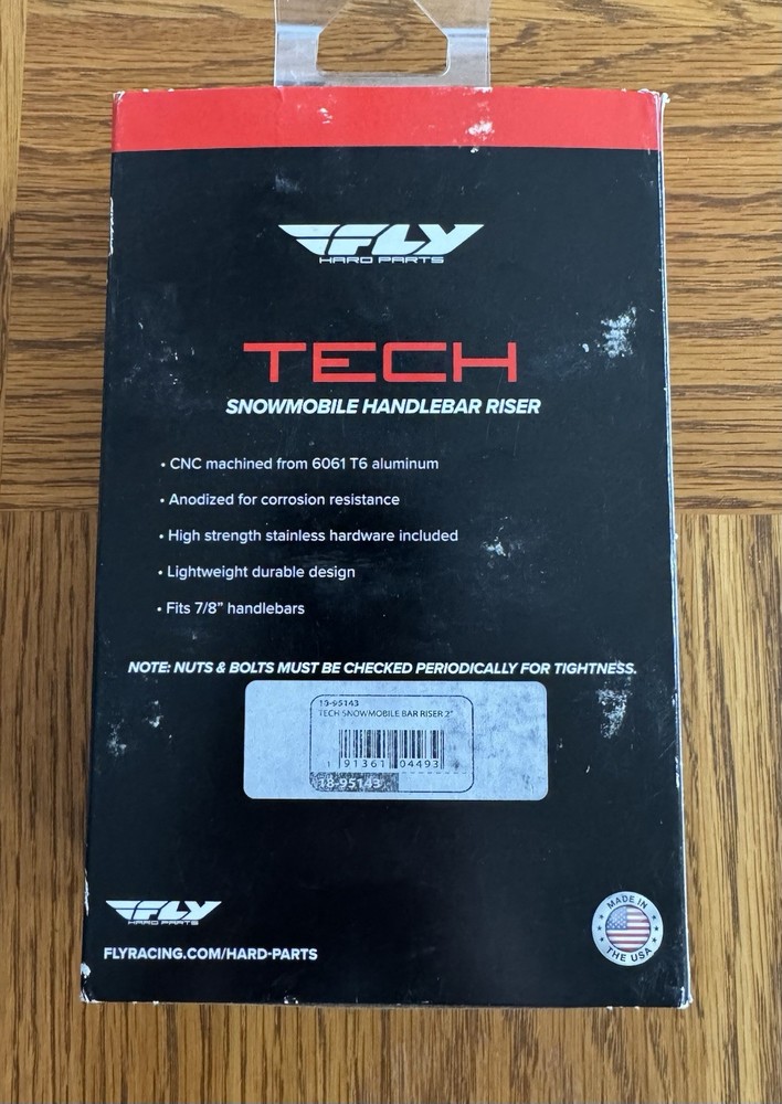 Fly Racing Tech Snowmobile Handlebar Riser 7/8” Bar 2” Height