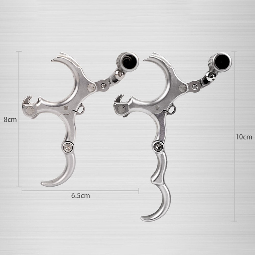 Enhanced Accuracy,with Adjustable Stroke Archery Release Three Four Finger Grip