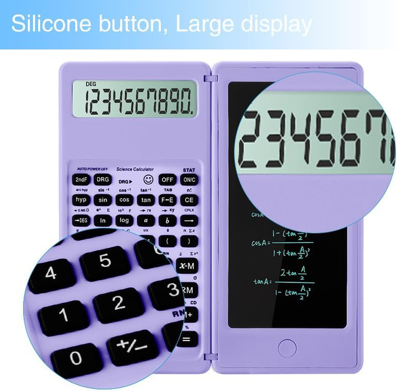 Scientific Calculators for Students, 10-Digit Large Screen, Math Calculator with