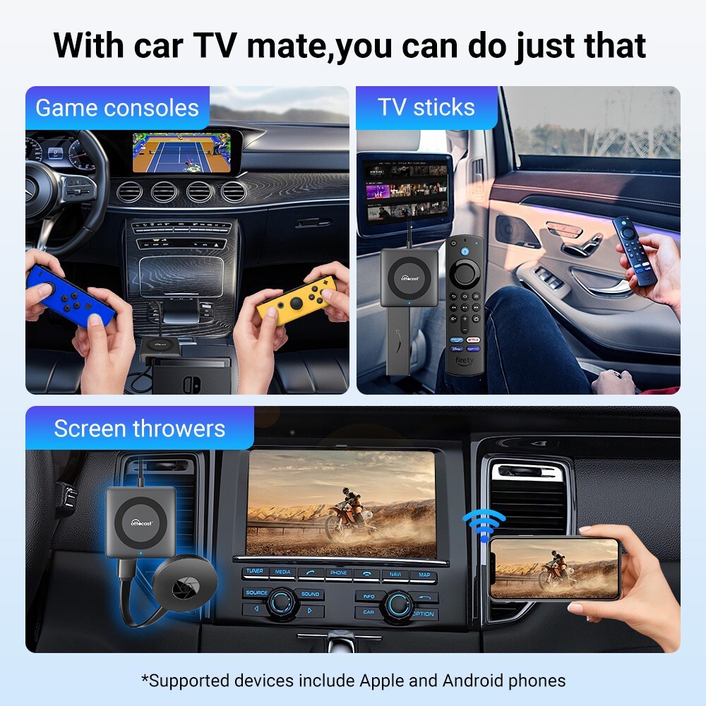 OTTOCAST Car TV Mate Pro HDMI Convertor Fire TV Stick Wireless Carplay Adapter