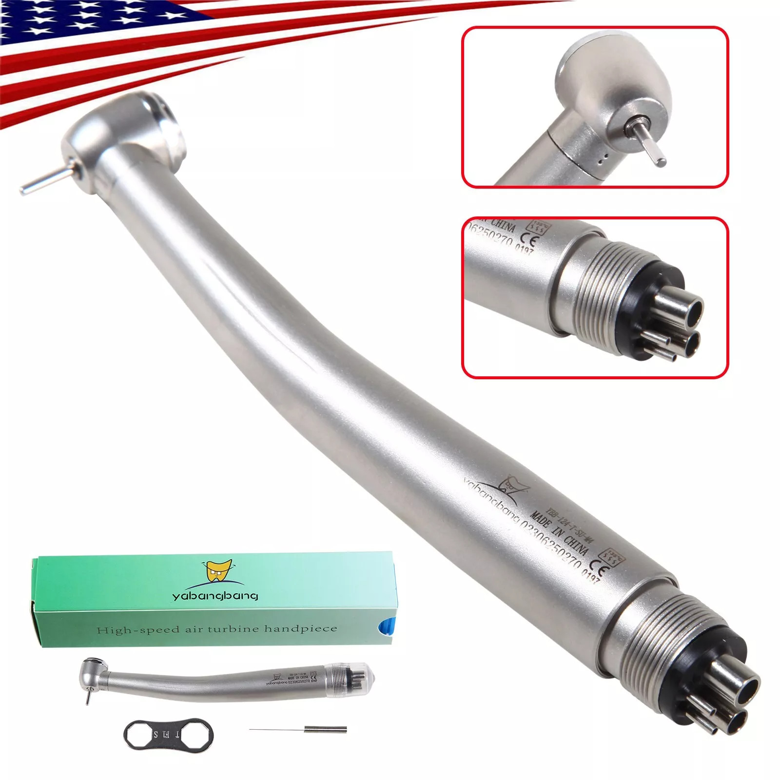 10*NSK Style PANA MAX Dental High Speed Turbine Handpiece Push Button 4Hole SALE