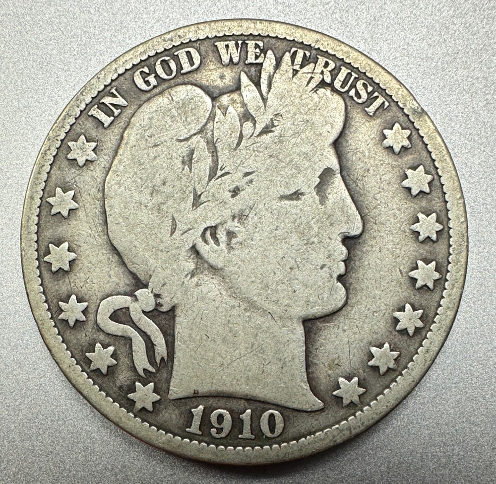 1910   BARBER HALF DOLLAR   NICE DETAIL  BETTER DATE #1758