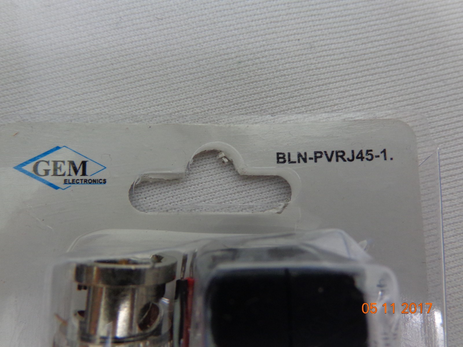 Gem Electronics BLNPVRJ451 CCTV Balun BNC Plug With Power Lds to RJ45