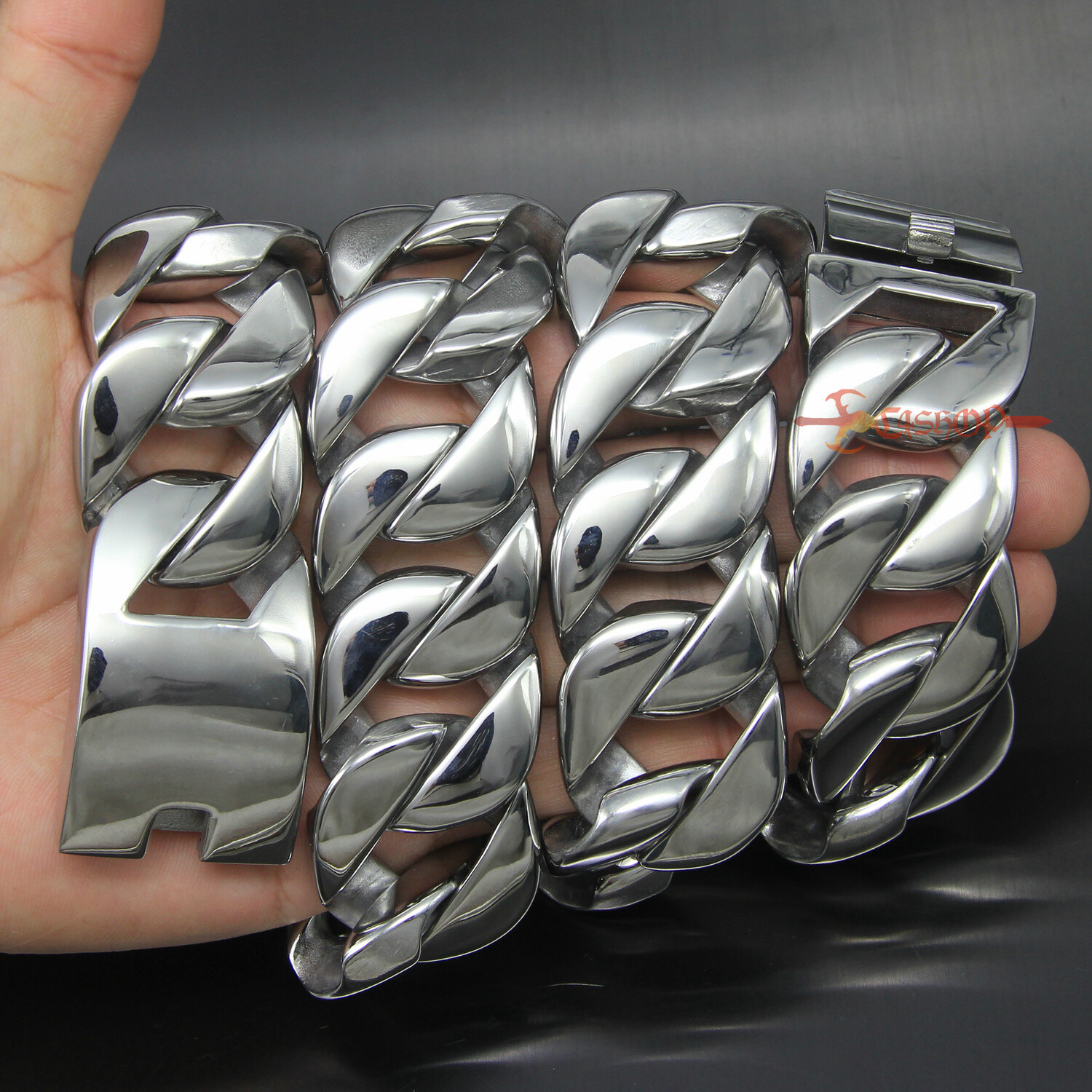 Men's Thick Heavy Chain Stainless Steel Cuban Link Necklace Bracelet 20/24/31mm