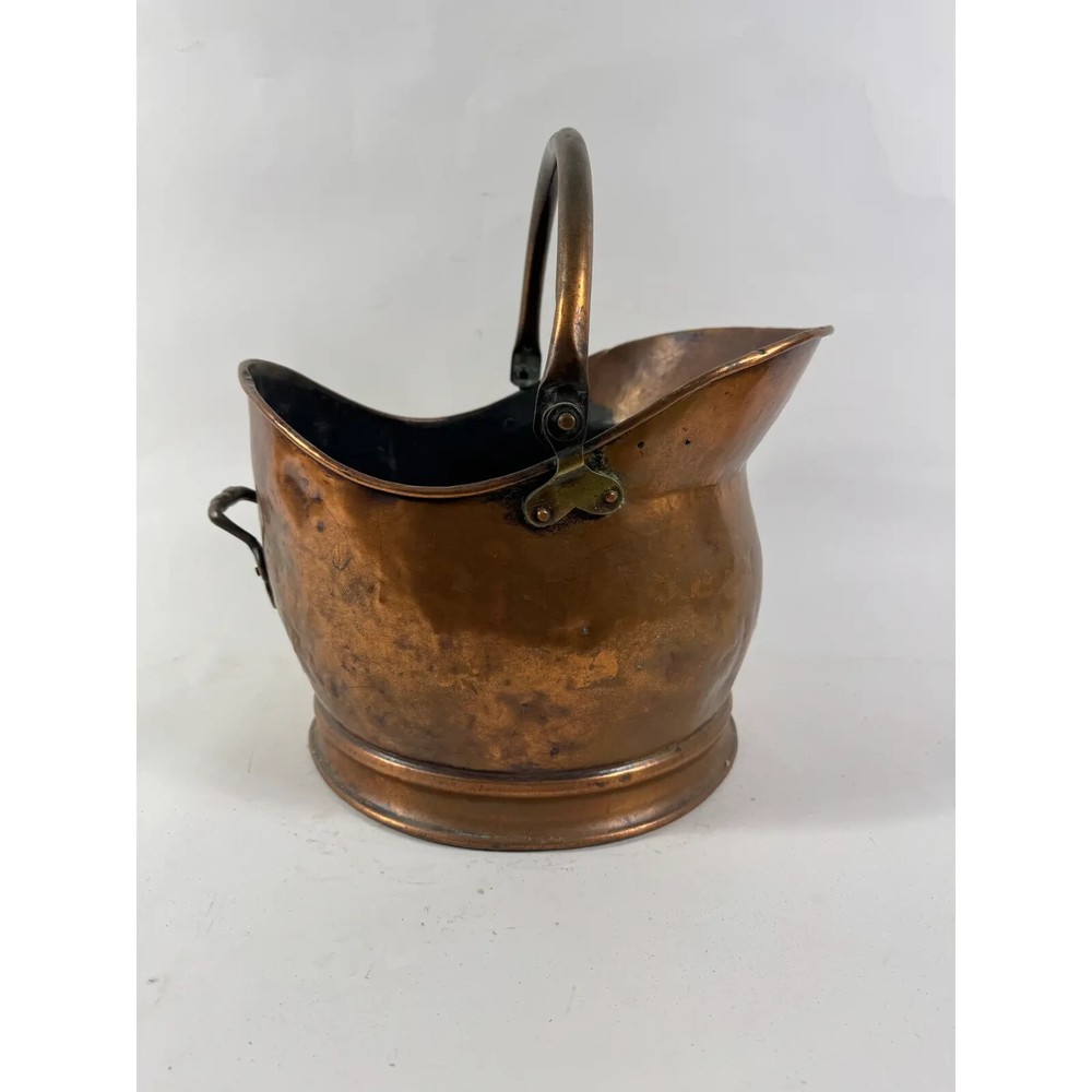 victorian copper helmet coal scuttle