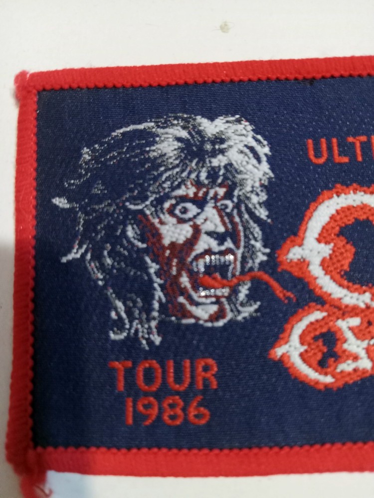 Vintage Ozzy Osbourne 1986 Tour the Ultimate Sin Patch Red and black