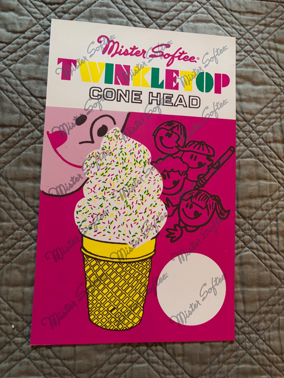 11” Mr. Softee Ice Cream Signs lot of 3 TwinkleTop Cone Head, Root Beer, Jimmies