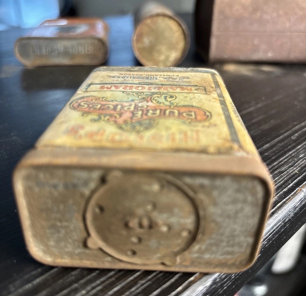 Antique tins Containers