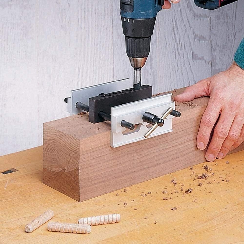 Drilling Guide Positioner Woodwork Doweling Jig Tool Hole Self Centering Locator