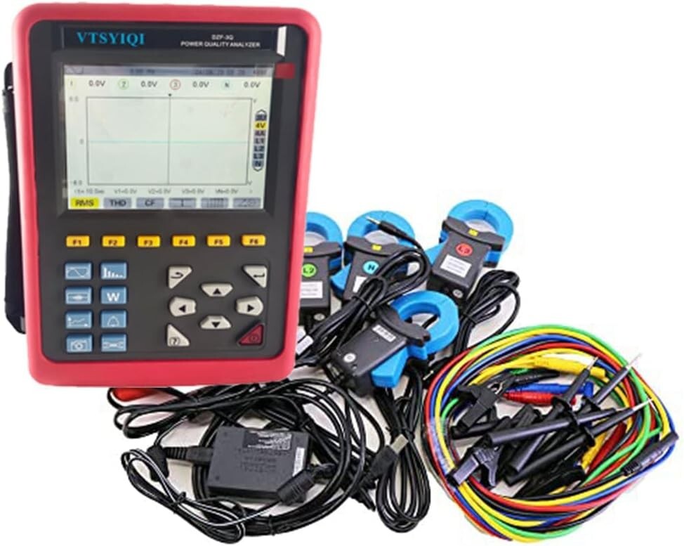 Three Phase Power Quality Analyzer Power Quality Recorders with Current Clamps