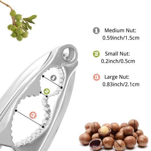 Nut Crackers Walnut Cracker Heavy Duty Shell Cracker with 2 PCS Black