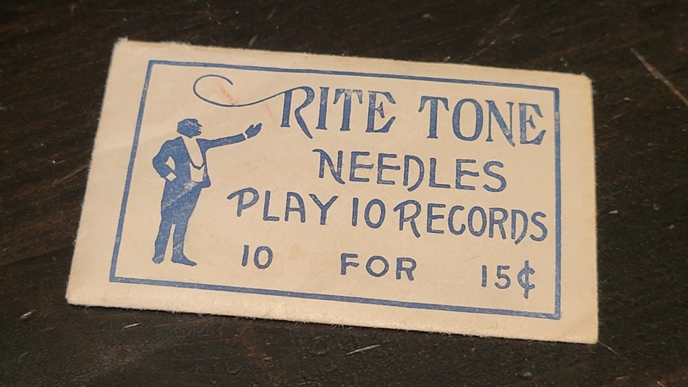 Gramophone phonograph needle packet rite tone empty