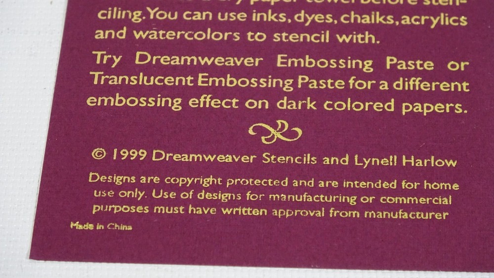 Snowflake - Dreamweaver Embossing Stencil Template LL399 - 2002