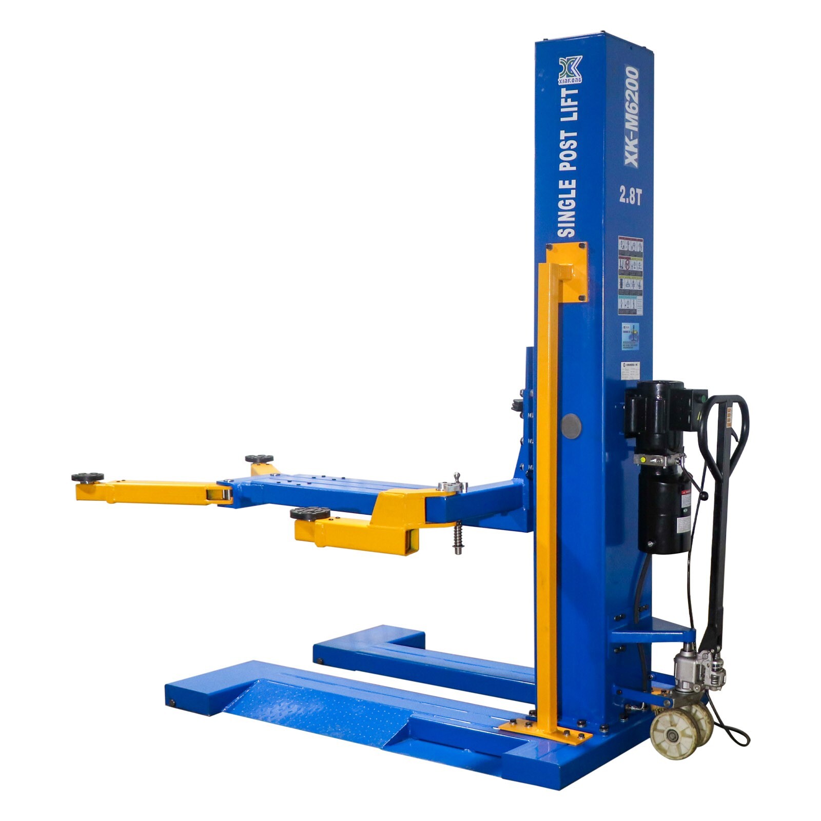 XK 6,200 lb Single Post Lift Portable 220 VOLT