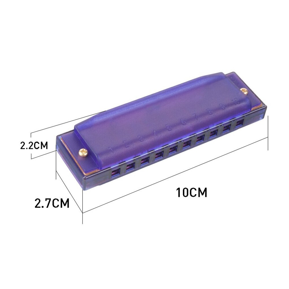 NAOMI Harmonica Comb C Tone Plastic 10 Holes harmonica Purple Student Harmonica