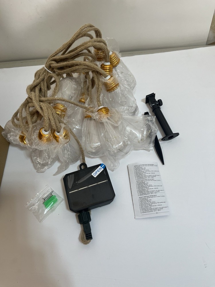 New Outdoor Solar Bistro Type String Lights