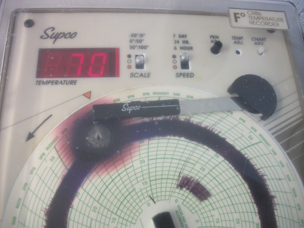 SUPCO DIGITAL LED TEMPERATURE CHART RECORDER CR86