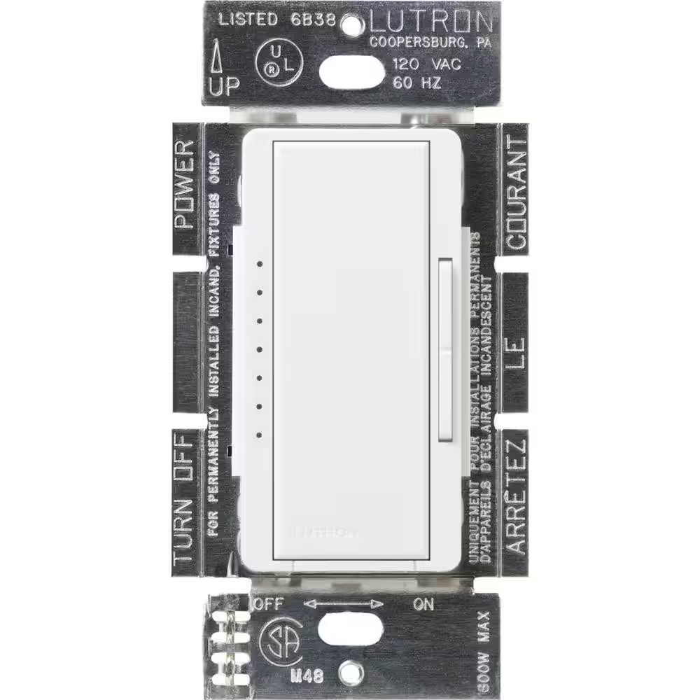 Maestro Digital Dimmer Switch for Electronic Low Voltage, 600W/Multi-Location, W
