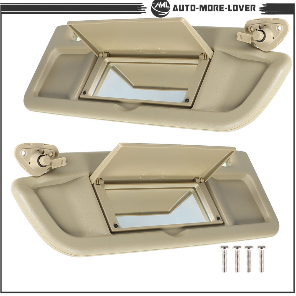 Right & Left Tan Sun Visor For 2006 2007 2008 2009 2010 2011 Honda Civic