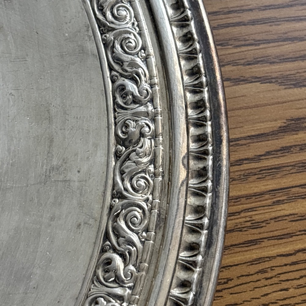 Reed & Barton Bel Air Pattern Silverplate Sandwich Platter Entryway Centerpiece