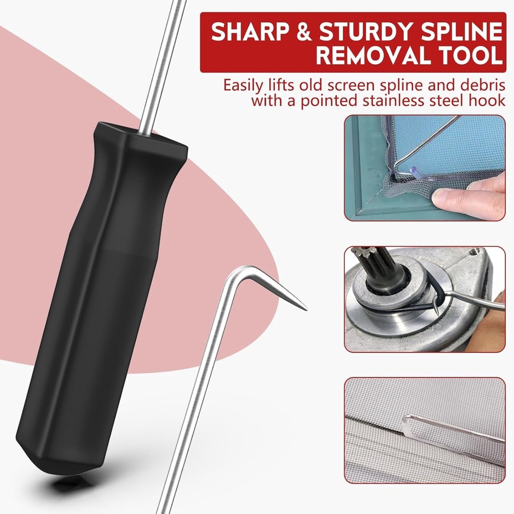 Compact Screen Roller Tool Set with Ergonomic Design - For All Window Types