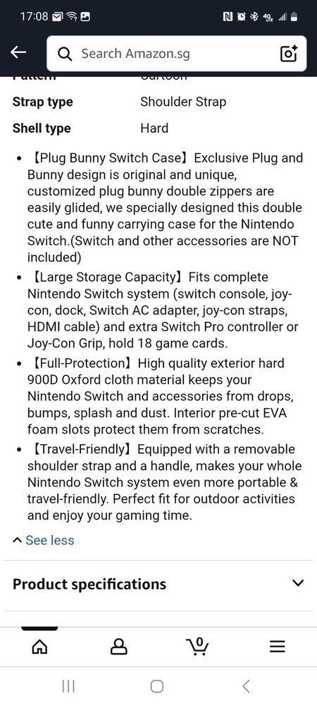 Geekshare Pink Plug Bunny Case for Nintendo Switch Nintendo Switch