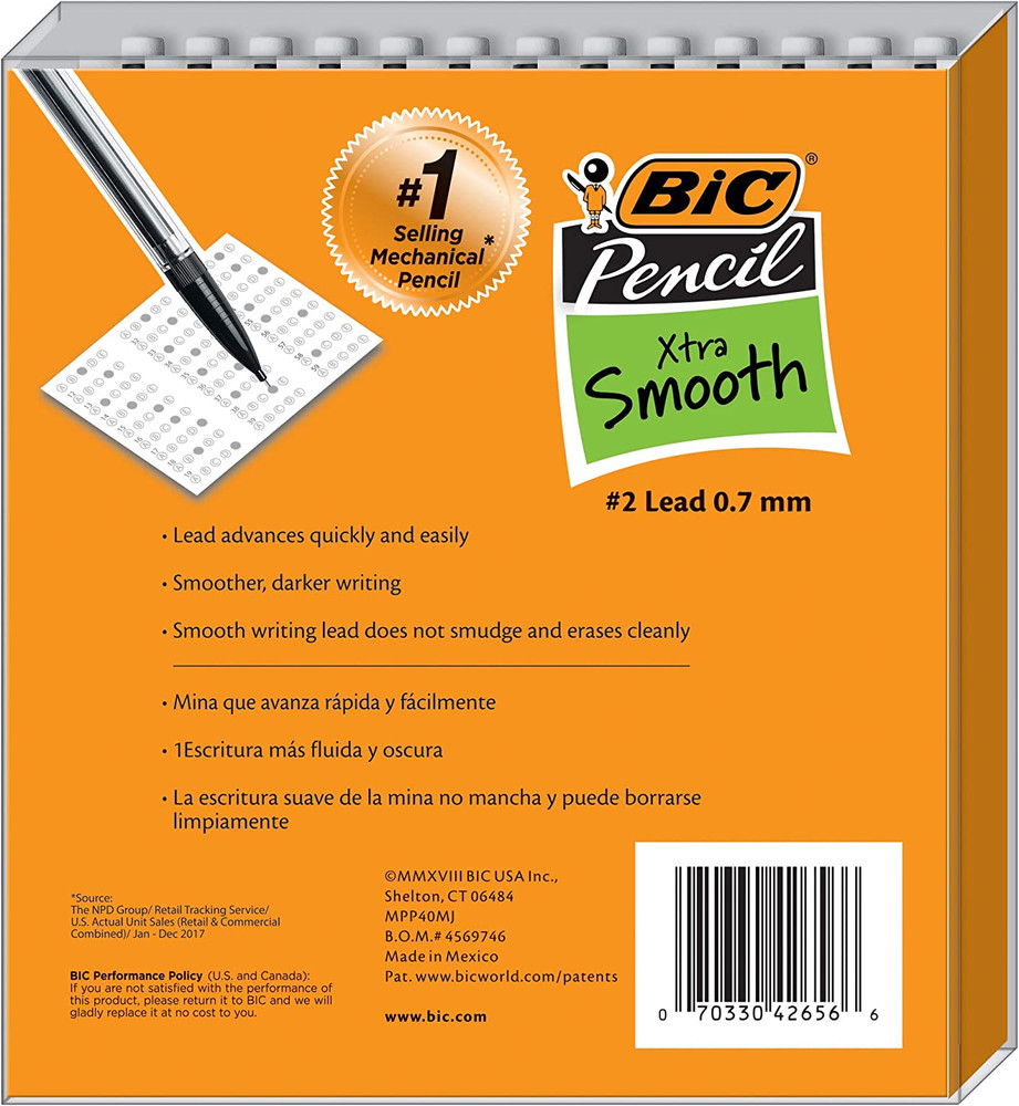 Xtra-Smooth Mechanical Pencil, Medium Point (0.7 Mm), 40-Count