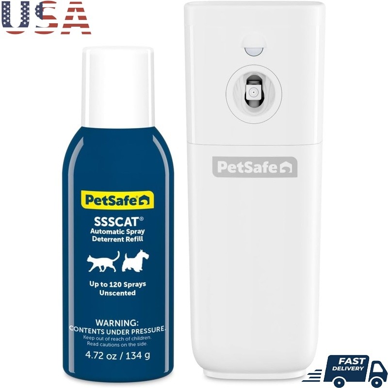 Automatic Spray Pet Deterrent Motion Sensor Hands-Free Behavior Trainer New