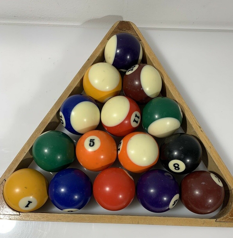 Vintage Pool Table Billiards Balls Regulation