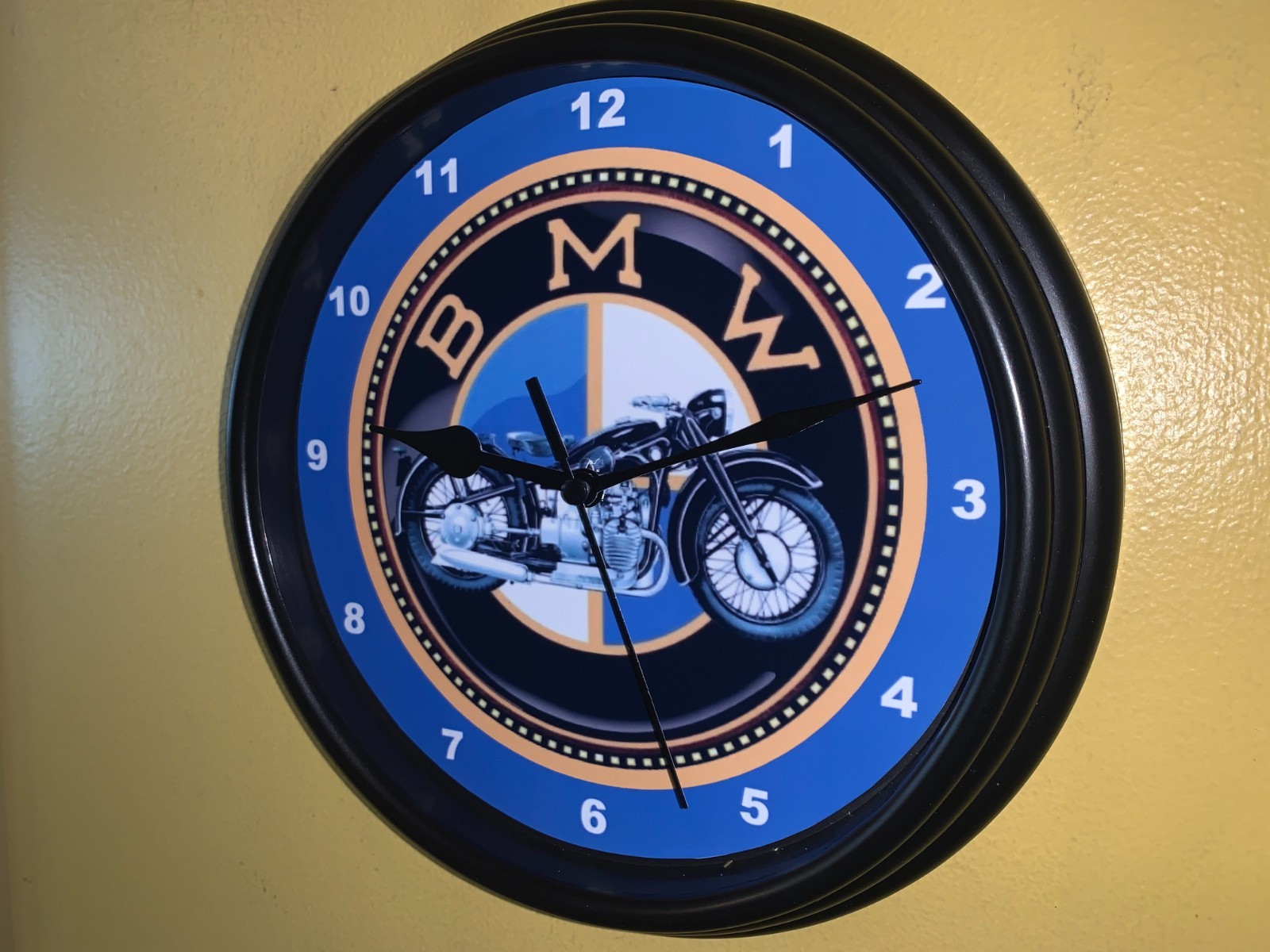 BMW Motorcycle Garage Rider Mechanic Bar Man Cave Advertising Clock Sign