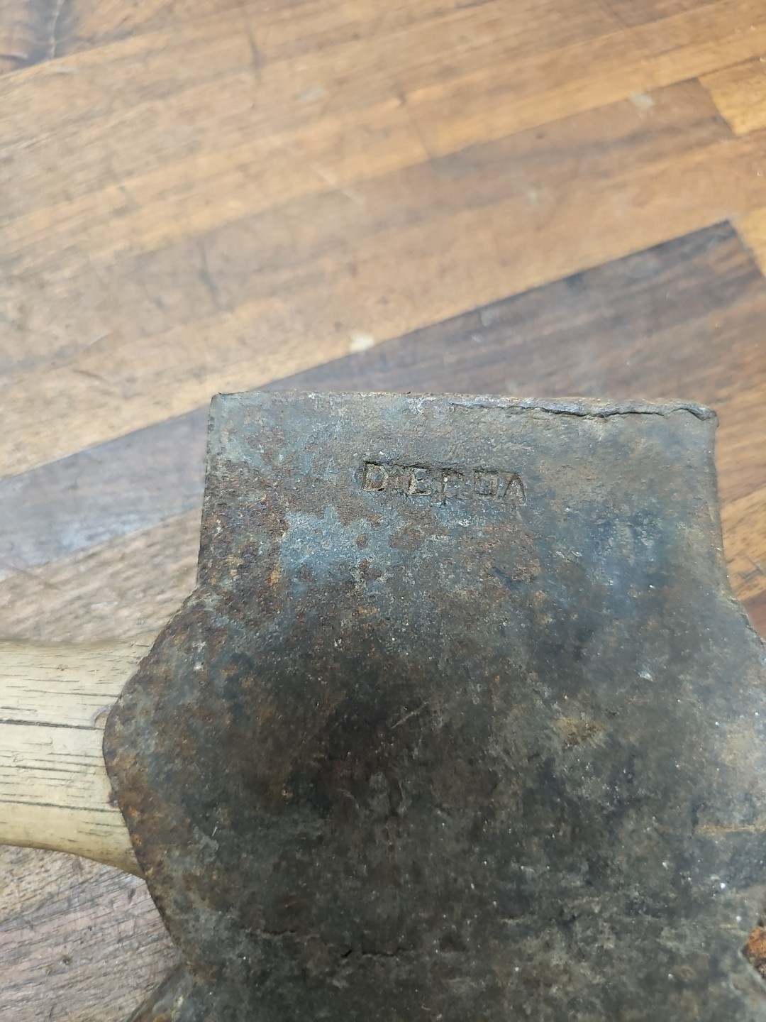 R24- Antique Daniel DRUA Hand Forge Broad Axe - PARADISE - LANCASTER PA 7lb 6oz