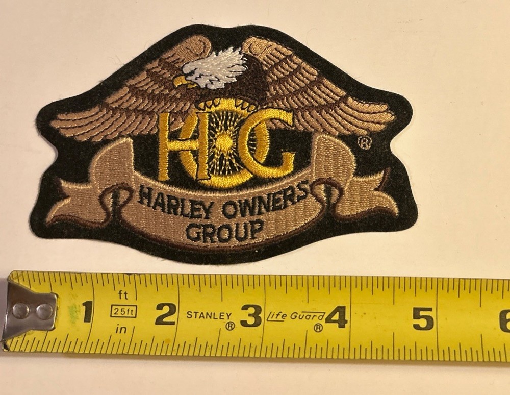 Harley Owners Group HOG Eagle Patch Embroidered Motorcycle Vest Patch Old