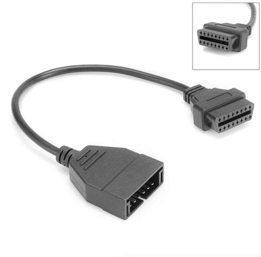 12 Pin OBD1 to 16 Pin OBD2 Convertor Adapter Cable for GM Car Diagnostic Scanner