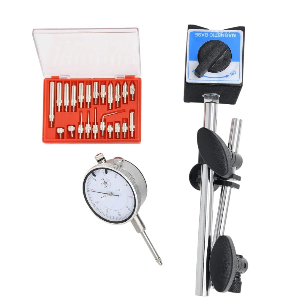 Dial Indicator Precision Measuring Gauge Kit With Magnetic Base And Points Set