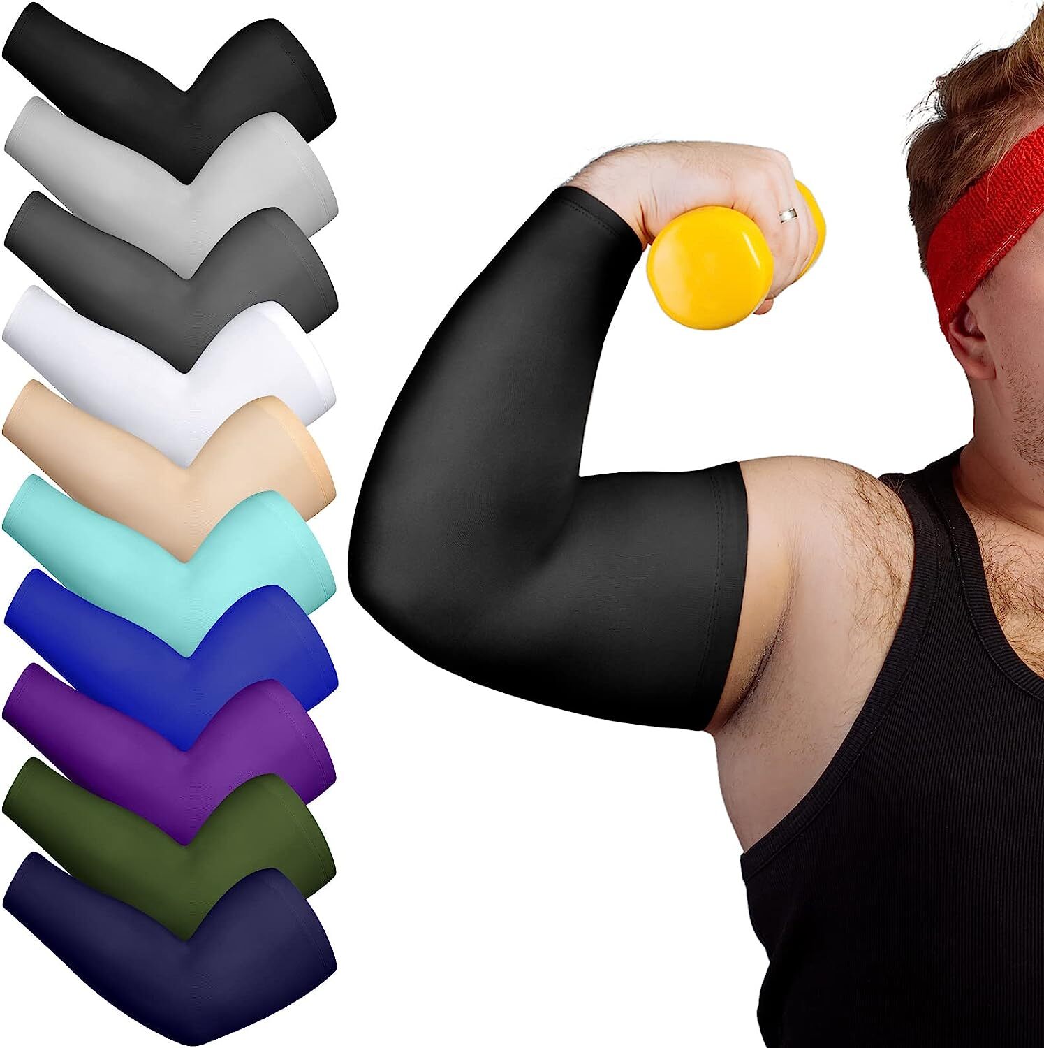 Arm Sleeves UV Sun Protection Sleeves Cooling Ice Silk Arm Sleeve for Women Men