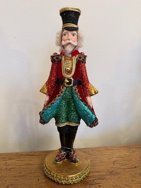 Katherine’s Collection Glitter Unique Peacock Nutcracker 7.5" no box. pristine