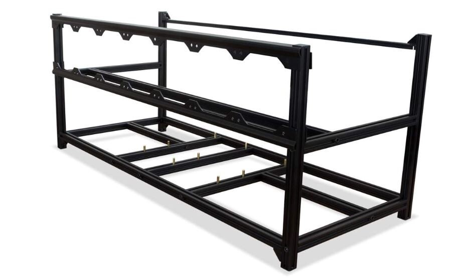 Kingwin Miner Rig Case Aluminum W/6 or 8 GPU Mining Stackable Frame Expert Crypt