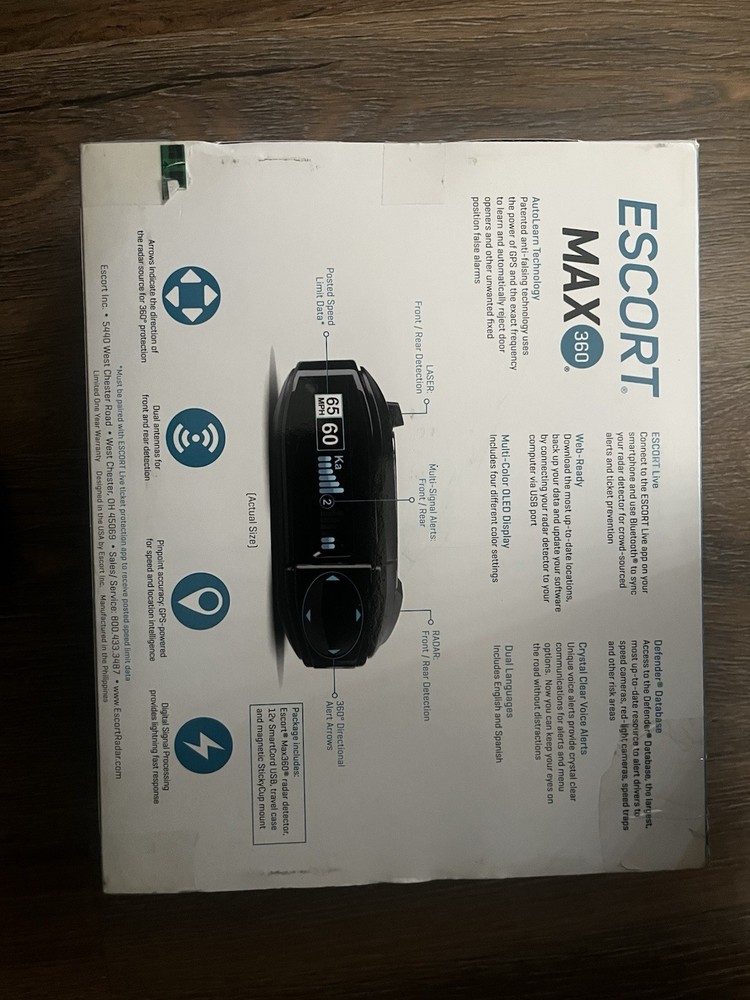 Escort 0100024-2 Radar Detector - Black