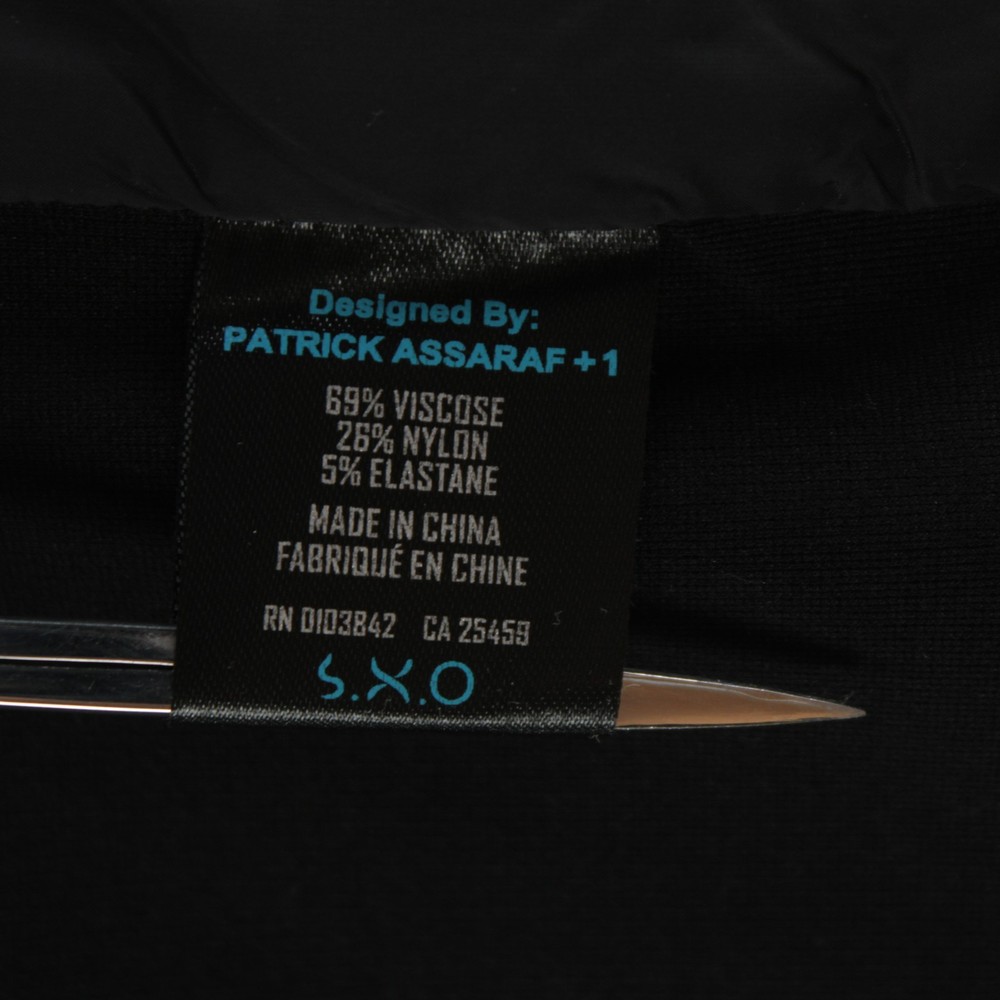 Patrick Assaraf NWOT Quilted Mixed Media Jacket Size Large In Solid Black