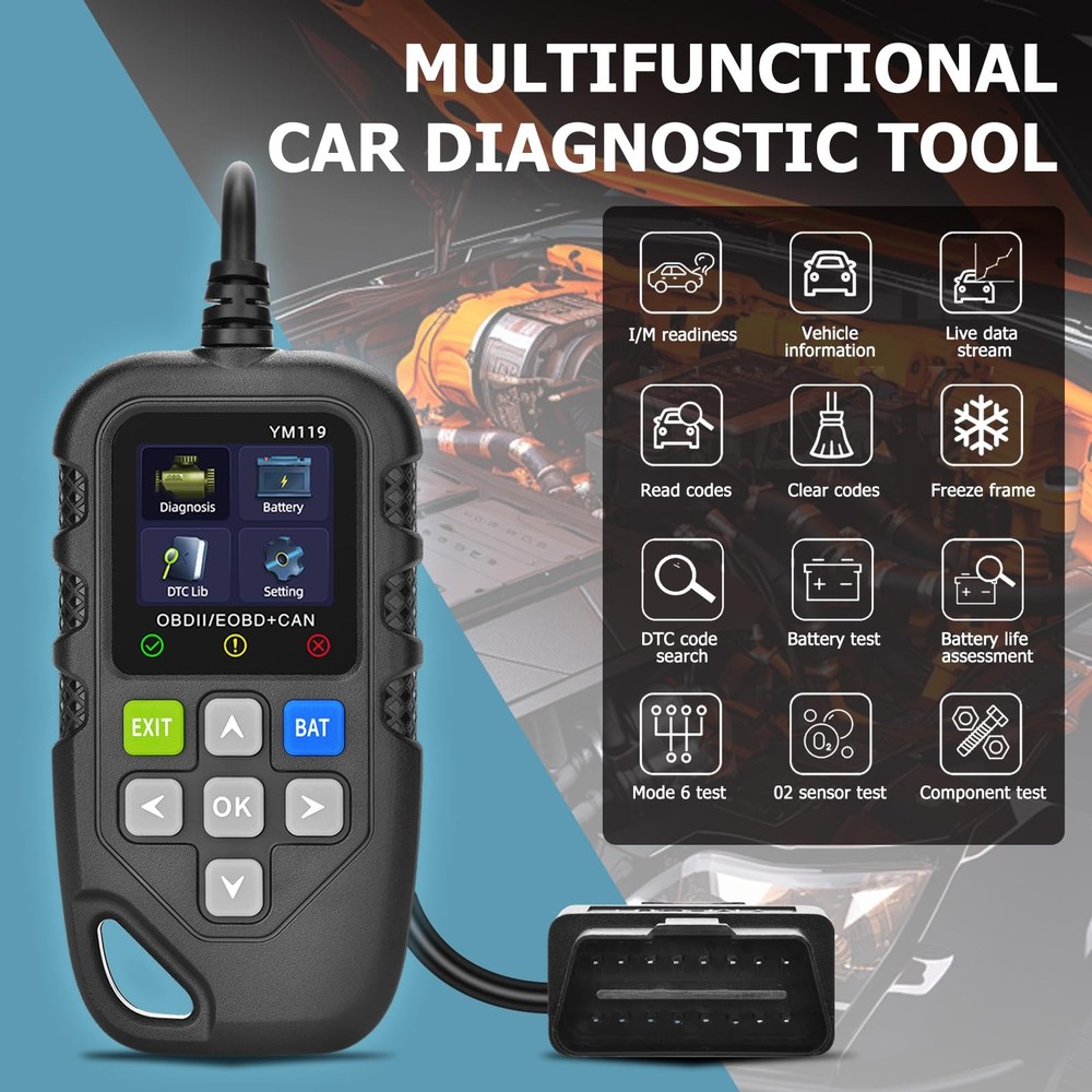 Universal OBD2 Scanner Diagnostic Tool Car Engine Fault Code Reader Fits 1996