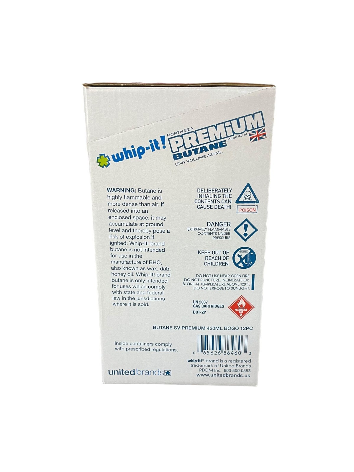 Lot of 2 Whip-it! Premium Butane Zero Impurities 420ML 12 Can Each (24 Cans)