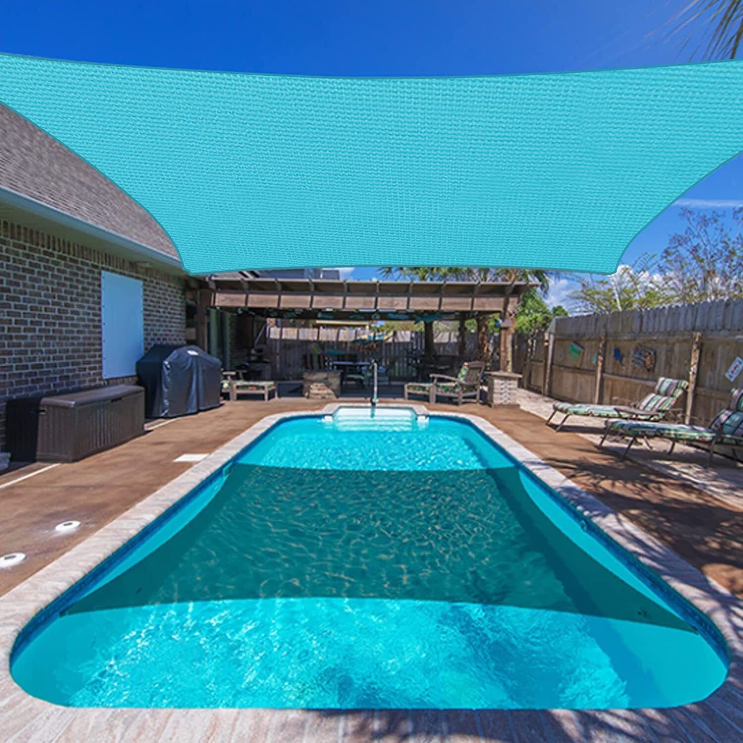 Waterproof Shade Sail Patio Awning Outdoor Garden Pool Sun Canopy Shelter Cover.
