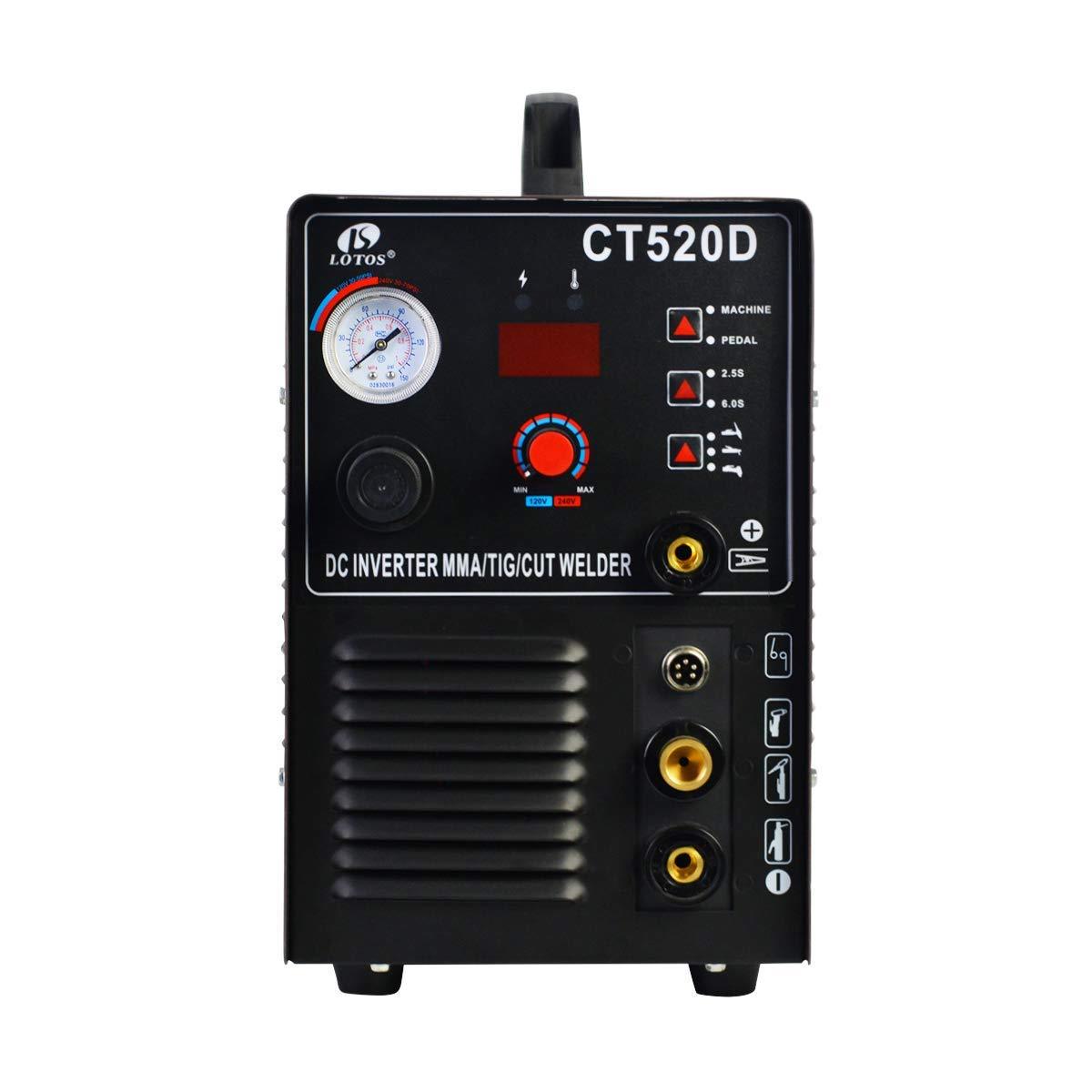 Plasma Cutter & DC TIG/ DC Stick Welder 3 in 1 Lotos CT520D Multi Process Welder