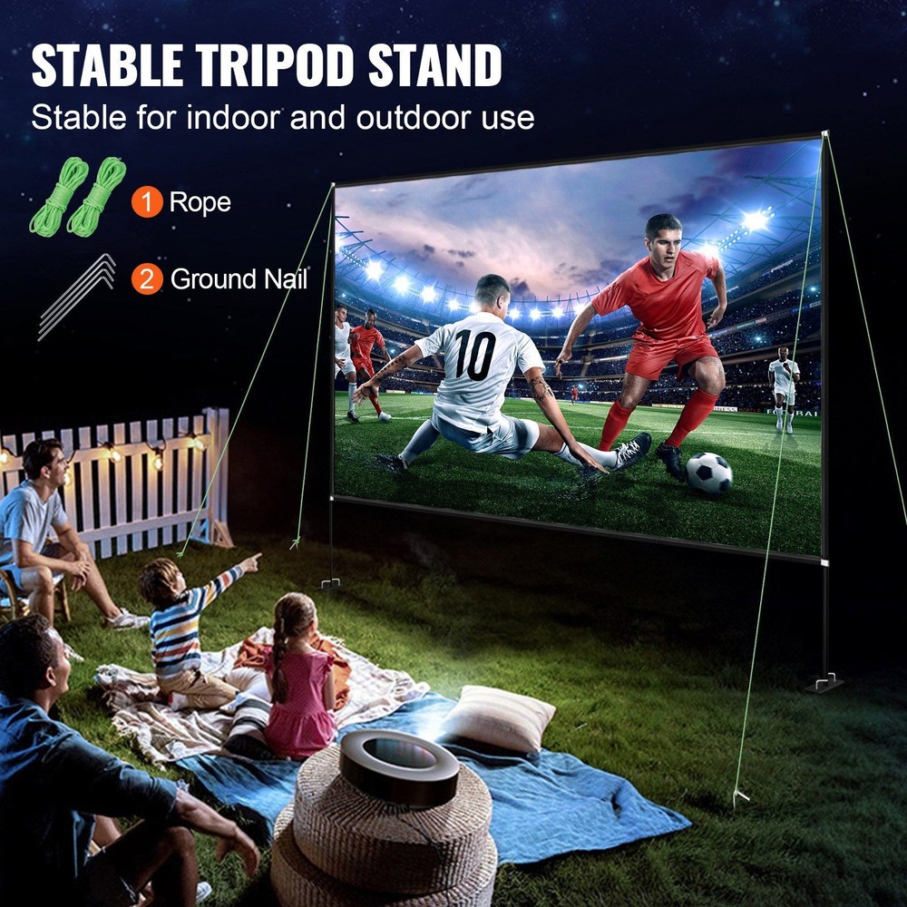 Mobile 150in Cinema Screen 4K UHD + Quick Assemble Frame