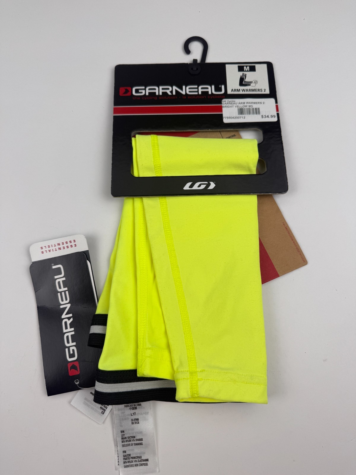 Louis Garneau Arm Warmers SIZE Medium High Visibility